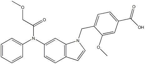 4-[6-[Methoxyphenylacetylamino]-1H-indol-1-ylmethyl]-3-methoxybenzoic acid