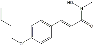 (E)-3-[4-Butoxyphenyl]-N-methyl-2-propenehydroxamic acid Struktur