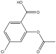 2-アセチルオキシ-4-クロロ安息香酸 化学構造式