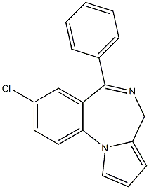 6-Phenyl-8-chloro-4H-pyrrolo[1,2-a][1,4]benzodiazepine Structure