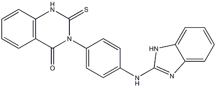 3-[4-[(1H-Benzimidazol-2-yl)amino]phenyl]-2-thioxo-1,2-dihydroquinazolin-4(3H)-one Struktur