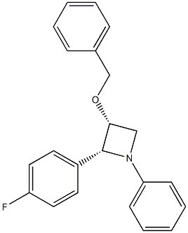(2R,3R)-3-Benzyloxy-2-(4-fluorophenyl)-1-phenylazetidine Structure