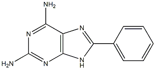 8-フェニル-9H-プリン-2,6-ジアミン 化学構造式