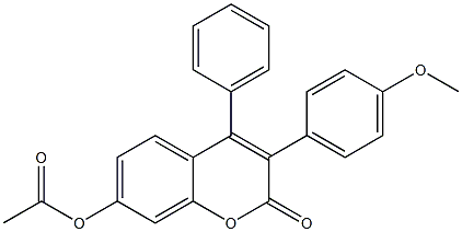 7-Acetoxy-3-(4-methoxyphenyl)-4-phenyl-2H-1-benzopyran-2-one