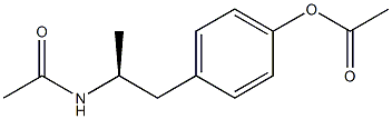 酢酸4-[(S)-2-(アセチルアミノ)プロピル]フェニル 化学構造式