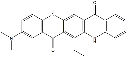 2-(Dimethylamino)-13-ethyl-5,12-dihydroquino[2,3-b]acridine-7,14-dione Struktur