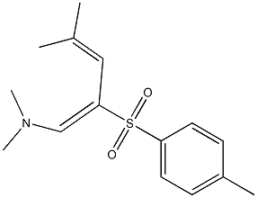 (1E)-N,N-Dimethyl-2-(p-tolylsulfonyl)-4-methyl-1,3-pentadien-1-amine Struktur