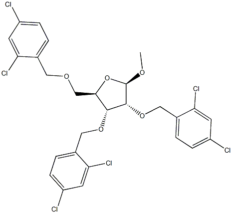 Methyl 2,3,5-Tri-O-(2,4-dichloro-benzyl)- beta-D-ribofuranoside