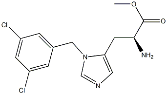 (S)-2-Amino-3-[3-(3,5-dichloro-benzyl)-3H-imidazol-4-yl]-propionic acid methyl ester Structure