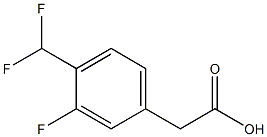 2-(4-(二氟甲基)-3-氟苯基)乙酸 结构式