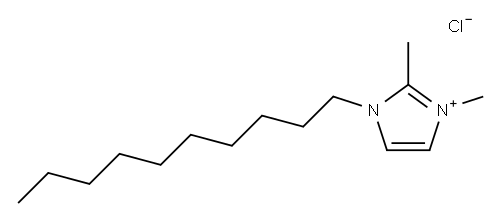 1-癸基-2,3-二甲基咪唑氯盐,,结构式