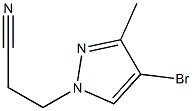 3-(4-Bromo-3-methyl-pyrazol-1-yl)-propionitrile Structure