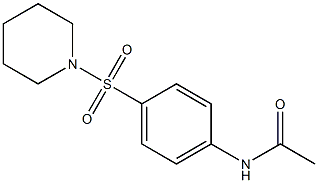 N-[4-(Acetylamino)phenylsulfonyl]piperidine 化学構造式