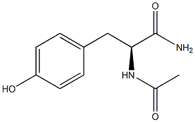 (S)-2-acetamido-3-(4-hydroxyphenyl)propanamide Struktur