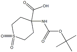 4-BOC-Amino-4-Carboxy-1,1-Dioxo-Tetrahydrothiopyran Structure