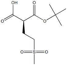 (S)-2-(tert-butoxycarbonyl)-4-(methylsulfonyl)butanoic acid 化学構造式