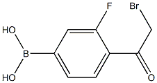 4-bromoacetyl-3-fluorobenzeneboronic acid Structure