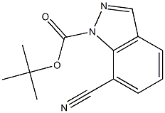 tert-butyl 7-cyano-1H-indazole-1-carboxylate Struktur