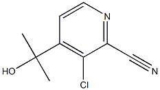 3-chloro-4-(2-hydroxypropan-2-yl)picolinonitrile Struktur