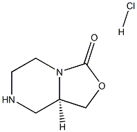 (R)-TETRAHYDRO-1H-OXAZOLO[3,4-A]PYRAZIN-3(5H)-ONE HYDROCHLORIDE,,结构式