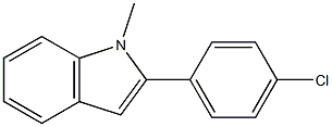 2-(4-chlorophenyl)-1-methyl-1H-indole Struktur