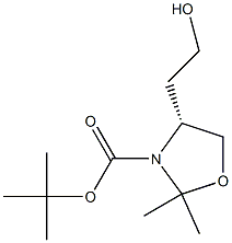 tert-butyl (4R)-4-(2-hydroxyethyl)-2,2-dimethyl-1,3-oxazolidine-3-carboxylate Struktur