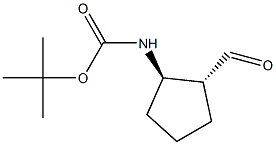 tert-butyl ((1R,2R)-2-formylcyclopentyl)carbamate Struktur