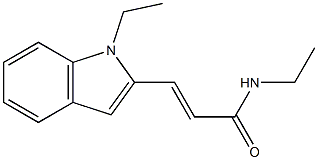 N-ethyl-3-(1-ethyl-1H-indol-2-yl)acrylamide Struktur