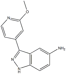 3-(2-methoxypyridin-4-yl)-1H-indazol-5-amine Struktur