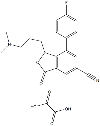 3-[3-(diMethylaMino)-1-propyl](4-fluorophenyl)-6-cyano-1(3H)-isobenzofuranone oxalate Structure