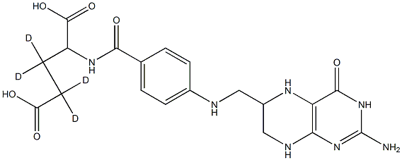 L-Tetrahydrofolic Acid-d4 Structure