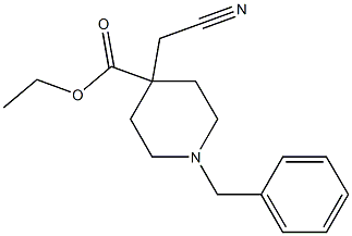 ethyl 1-benzyl-4-(cyanoMethyl)piperidine-4-carboxylate Struktur