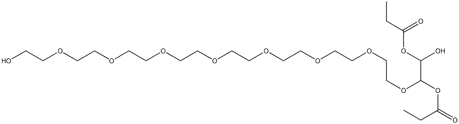 alpha, oMega-Dipropionic acid nonaethylene glycol 化学構造式
