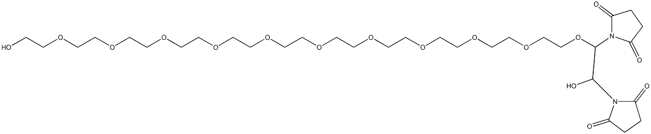alpha, oMega-DisucciniMidyl dodecaethylene glycol Structure