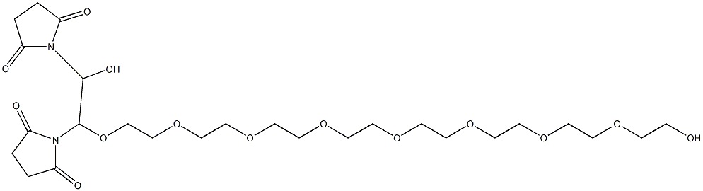 alpha, oMega-DisucciniMidyl nonaethylene glycol Structure