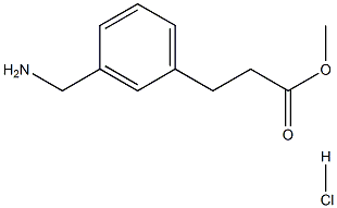 3-[3-(氨甲基)苯基]丙酸甲酯盐酸盐, , 结构式