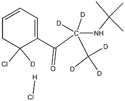 2-(tert-ButylaMino)-2'-chloropropiophenone-d6 Hydrochloride Struktur