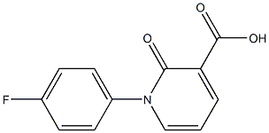 1-(4-fluorophenyl)-2-oxo-1,2-dihydropyridine-3-carboxylic acid Struktur
