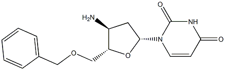 3'-Amino-5'-O-benzyl-2',3'-dideoxyuridine Struktur