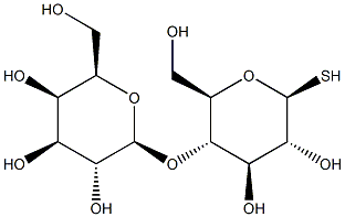 4-O-(Β-D-吡喃半乳糖基)-Β-D-硫代吡喃葡萄糖, , 结构式