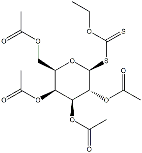 2,3,4,6-Tetra-O-acetyl-b-D-galactopyranosyl ethylxanthate Structure