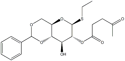 Ethyl 4,6-O-benzylidene-2-O-levulinoyl-b-D-thioglucopyranoside Structure
