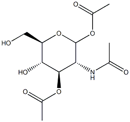 2-乙酰氨基-1,3-二-O-乙酰基-2-脱氧D-D-吡喃葡萄糖 结构式