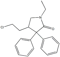 1-乙基-4-(2-氯乙基)3,3-二苯基-2-吡咯啉酮,,结构式