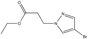 3-(4-溴-1H-吡唑基)-丙酸乙酯, , 结构式