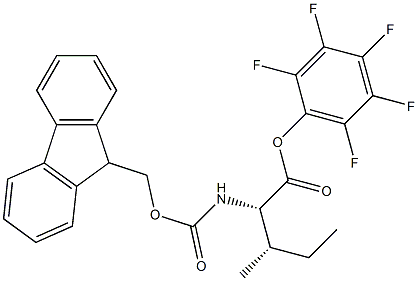 N-芴甲氧羰基-L-异亮氨酸五氟苯酯,,结构式