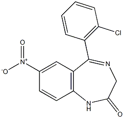 氯硝西泮片, , 结构式
