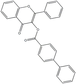3-(4-苯基苯甲酰氧基)黄酮, , 结构式