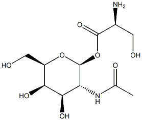 2-Acetamido-2-deoxy-b-D-galactopyranosyl serine Struktur