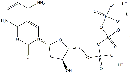 5-Aminoallyl 2'-deoxycytidine-5'-triphosphate lithium salt - 100mM aqueous solution Structure